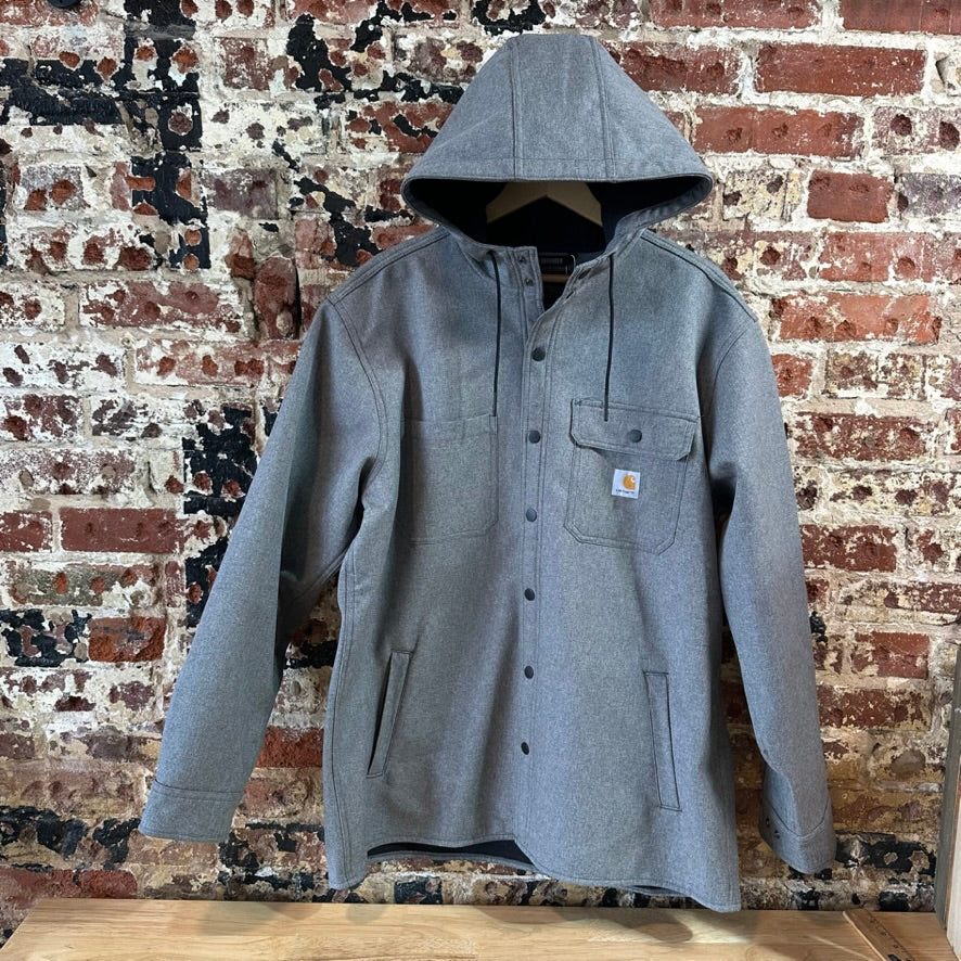 Carhartt Mens Large Gray Rain Defender Jacket