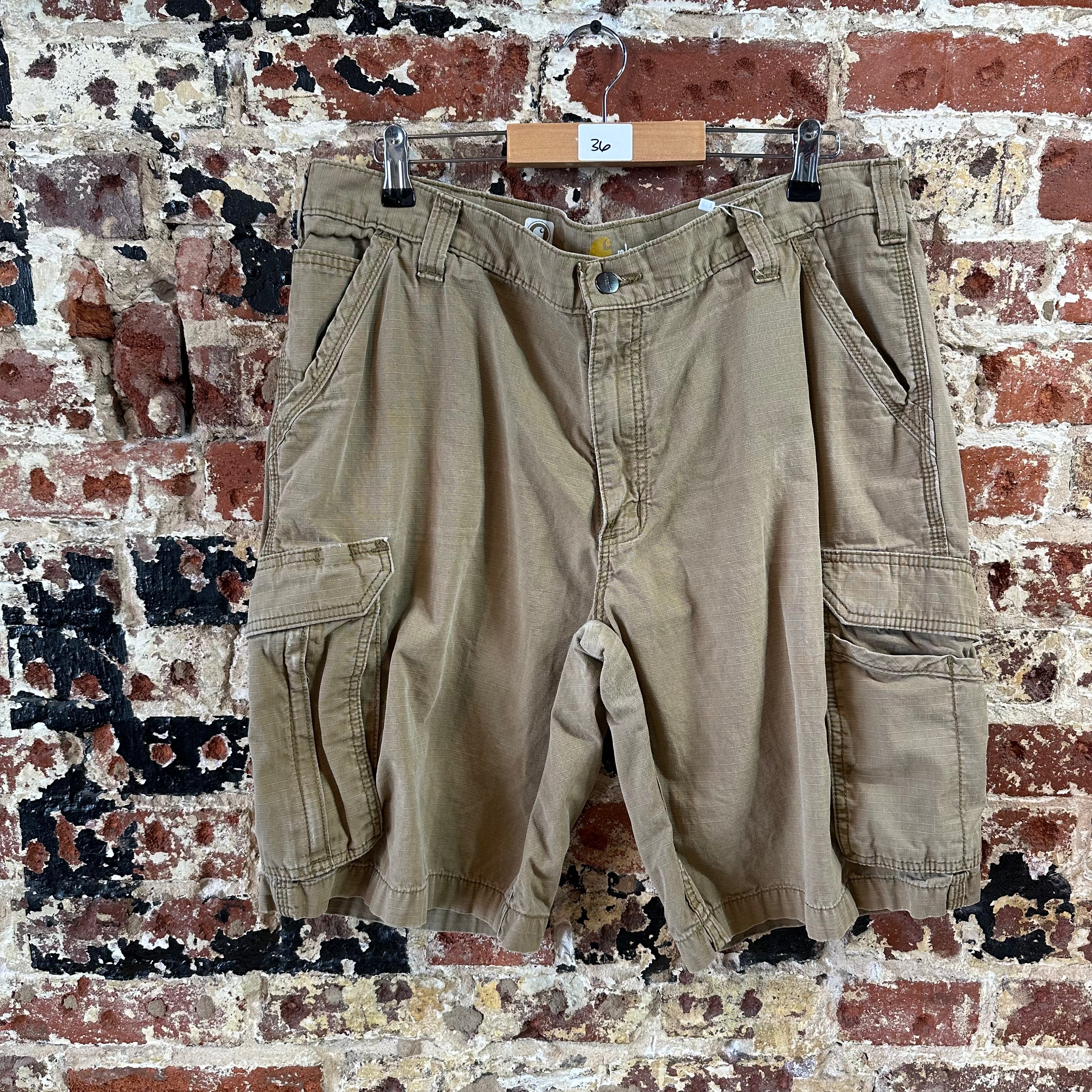 Carhartt Cargo Tan Shorts Mens 38
