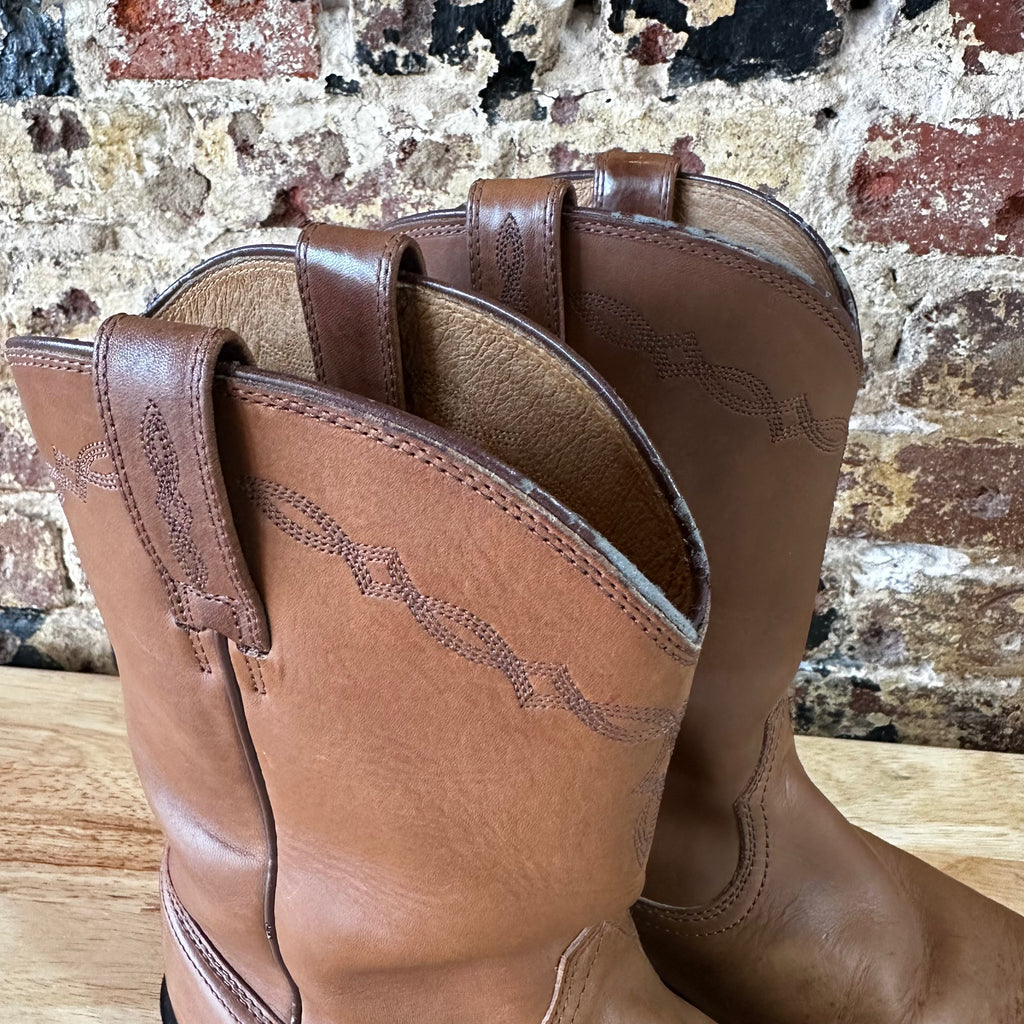 Ariat Boots Mens Size 10.5 EE Brown Leather Western Cowboy Roper ATS 10005019