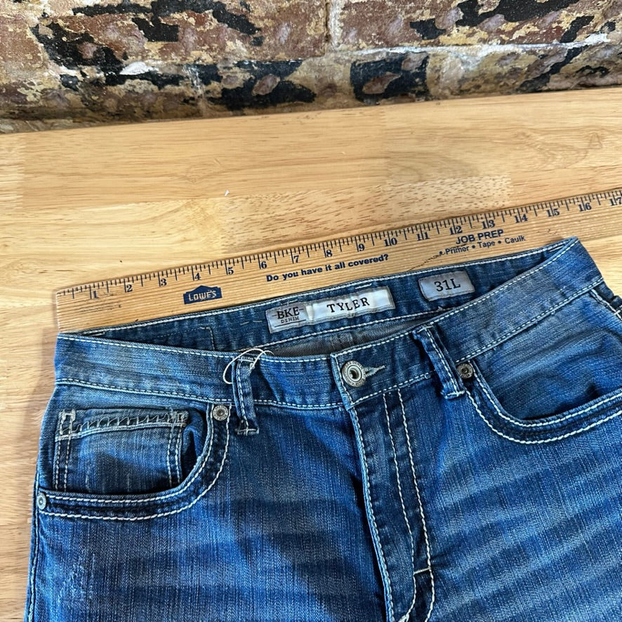 BKE Tyler Mens 31x33 Blue Jeans