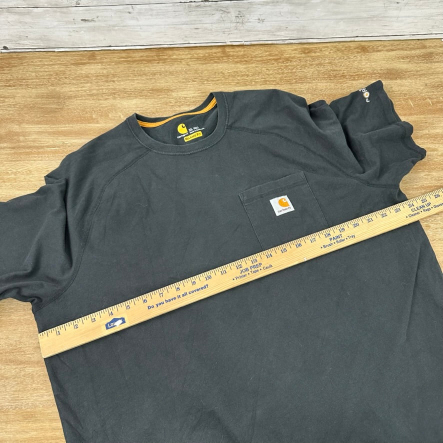 Carhartt Force Men's XL Tall short Sleeve Relaxed Fit T Shirt Pocket T Black
