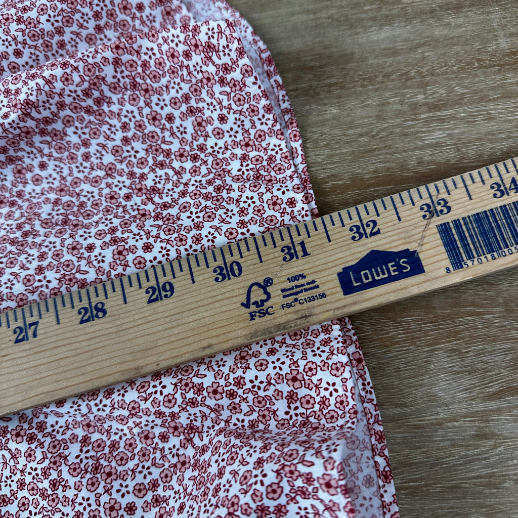 Psycho Bunny Shirt Mens 16.5 34/35 Red White Floral Stretch Slim Fit Button Up