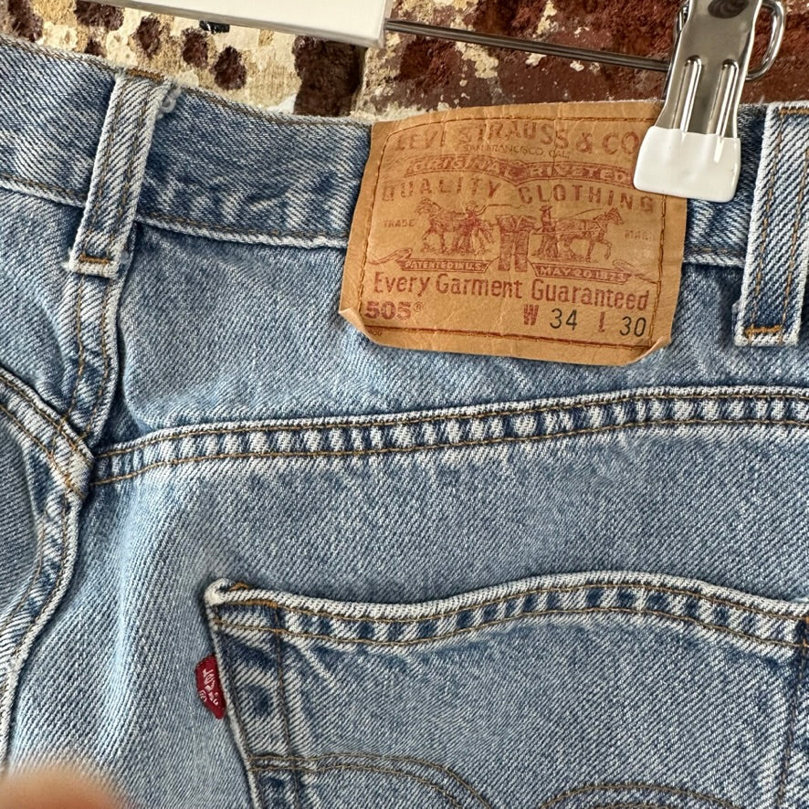 VTG Levis 505 Mens 34x30 Blue Jeans