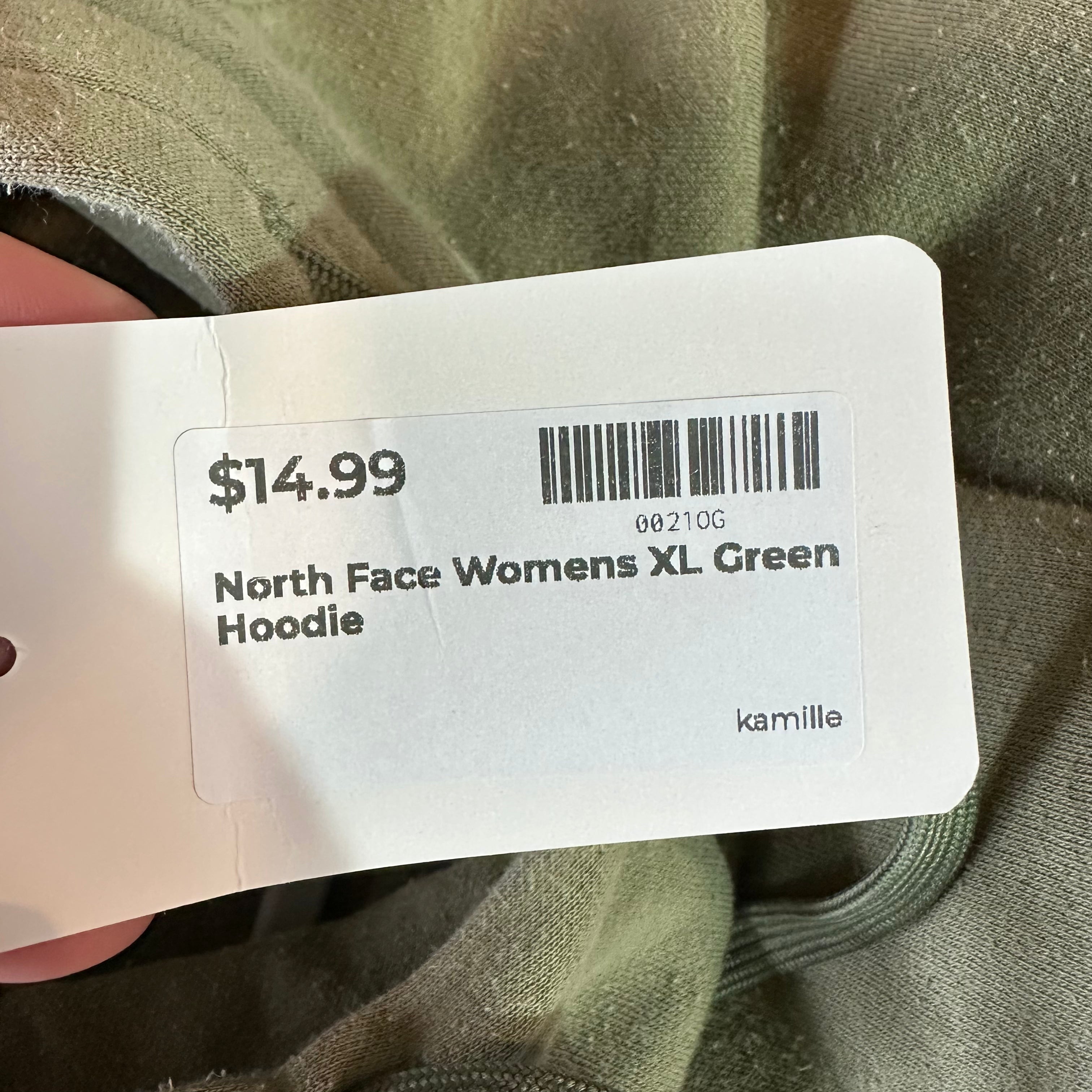 The North Face Fleece Womens XL Green hoodie