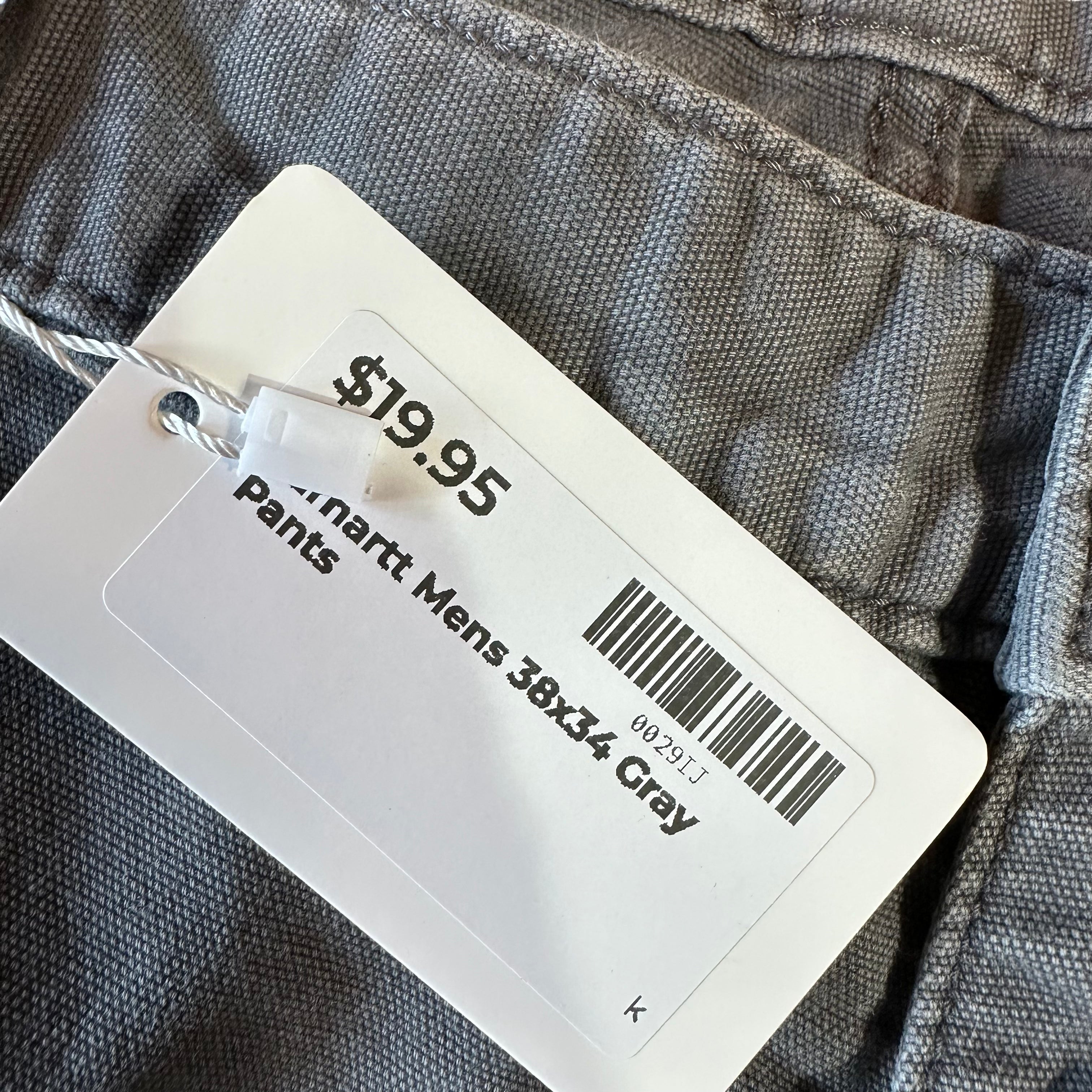 Carhartt Mens 38x34 Gray Pants