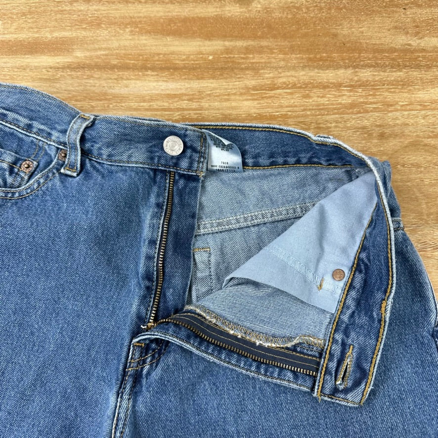 Levi's Cut Off Denim Blue Jean Shorts Womens 8 Distressed - 28x4"