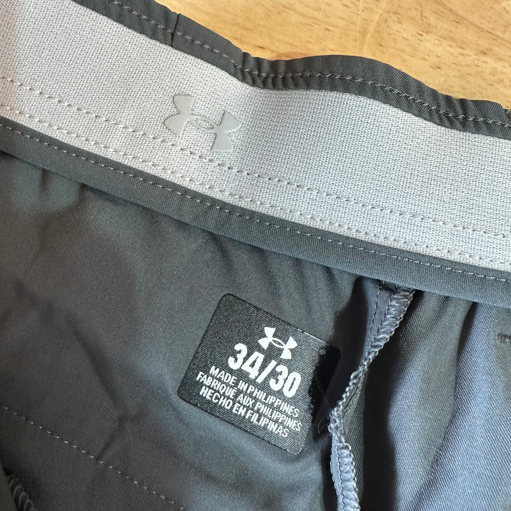 Under Armour Mens 34x30 Gray Pants