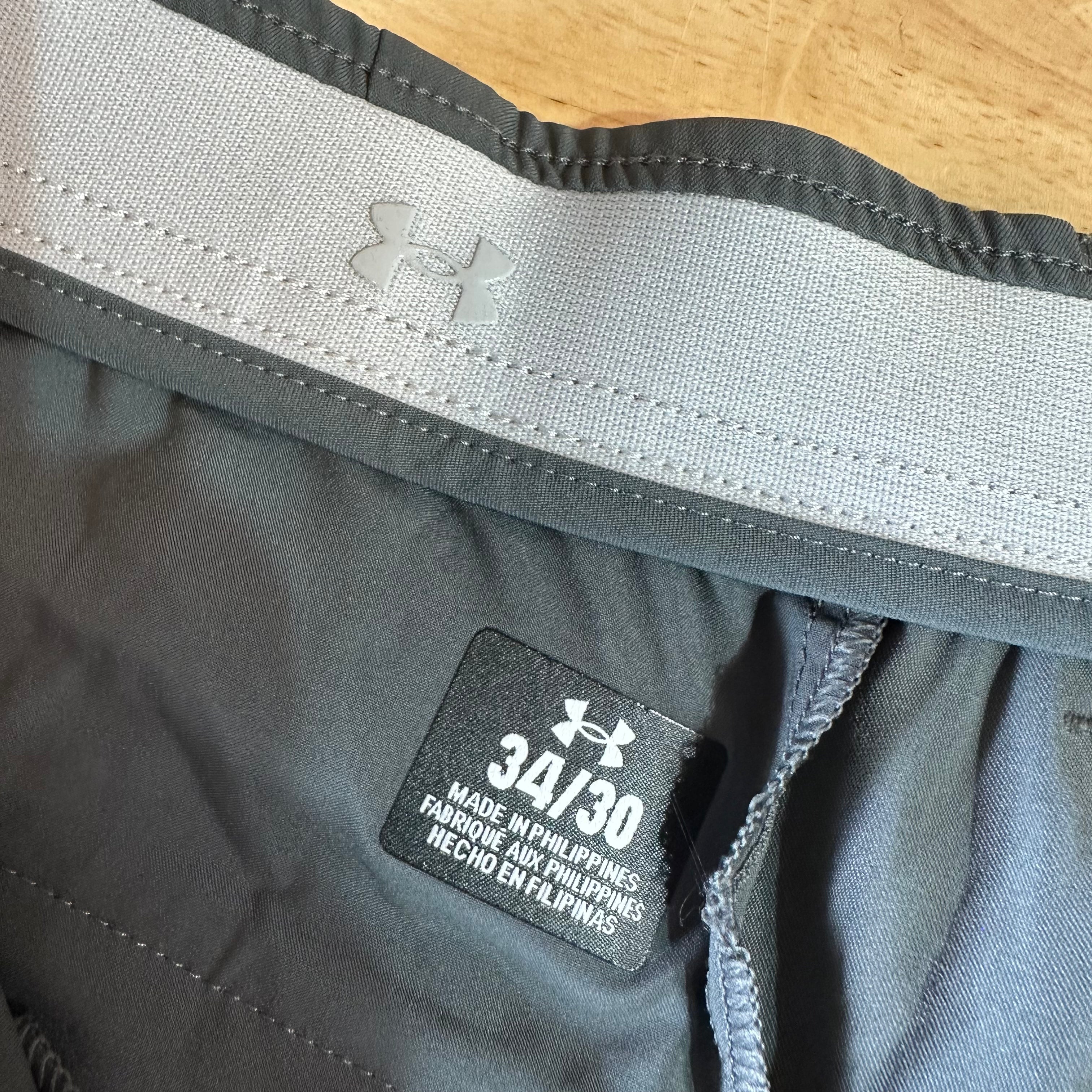 Under Armour Mens 34x30 Gray Pants