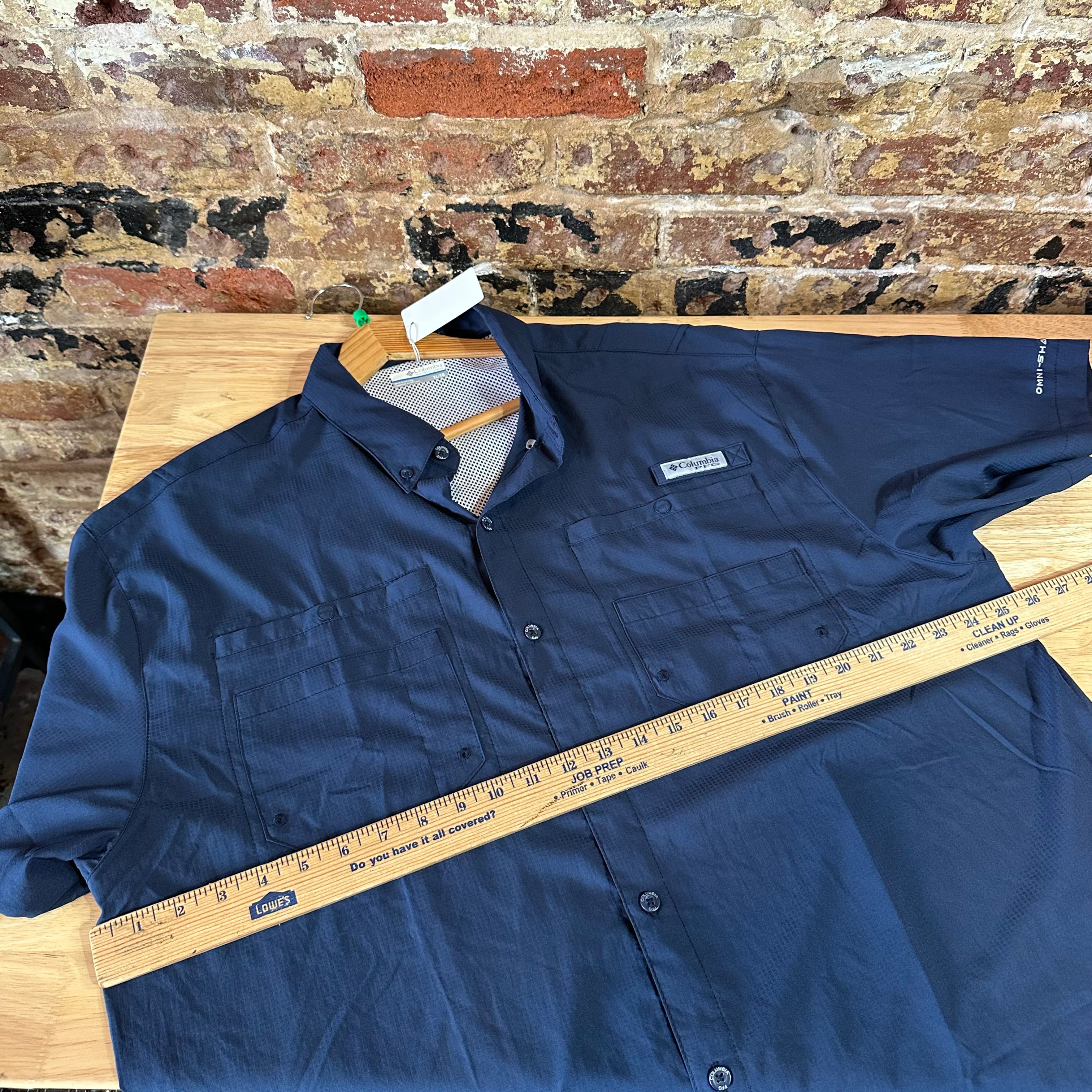Columbia PFG Mens XL Short Sleeve Button Up