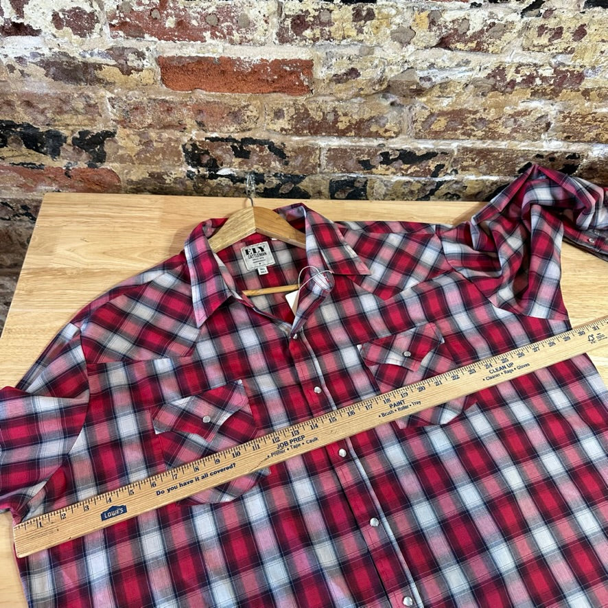 Ely Cattleman Mens 3XL Tall Pearl Snap Western Shirt