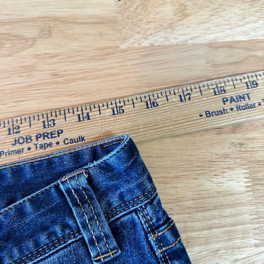Rock & Roll Cowgirl Boyfriend Jeans Womens 27x32 Blue Denim Stretch Thick Stitch