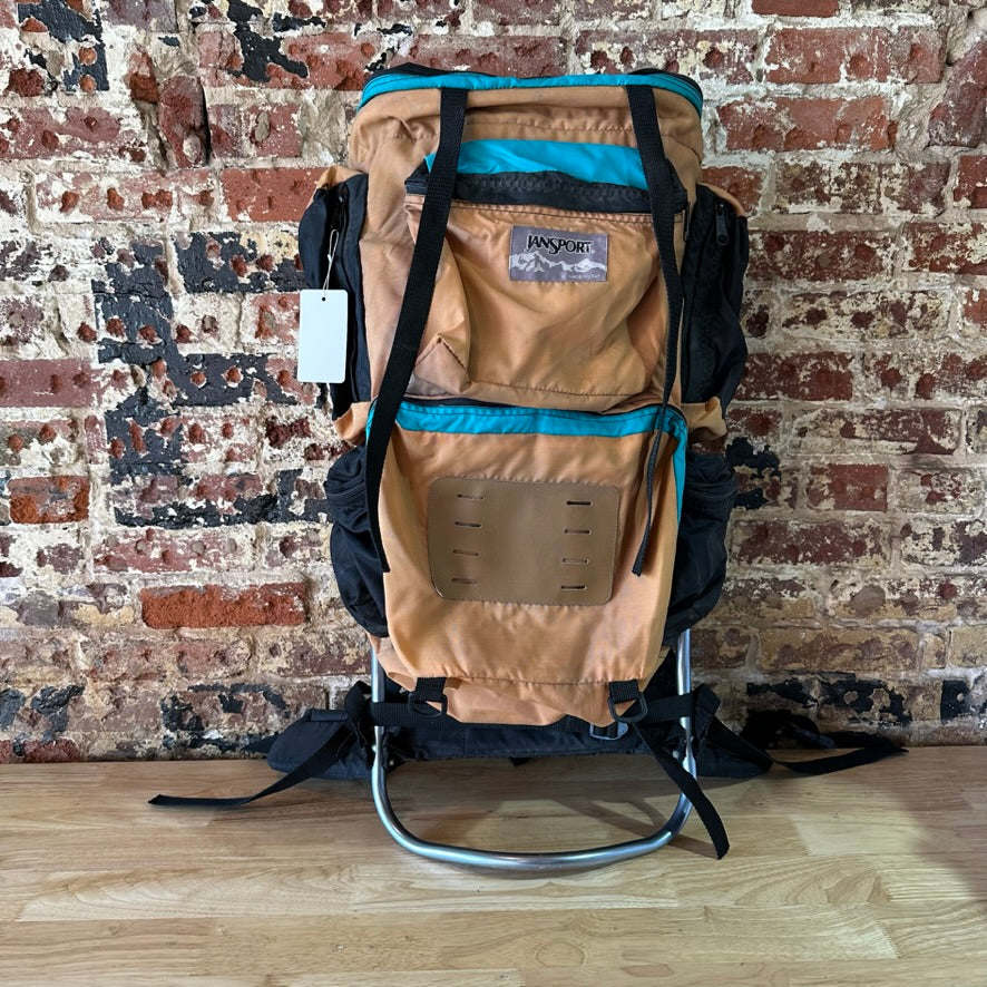 Vintage Jansport External Frame Hiking Camping Backpack Hip Pads USA