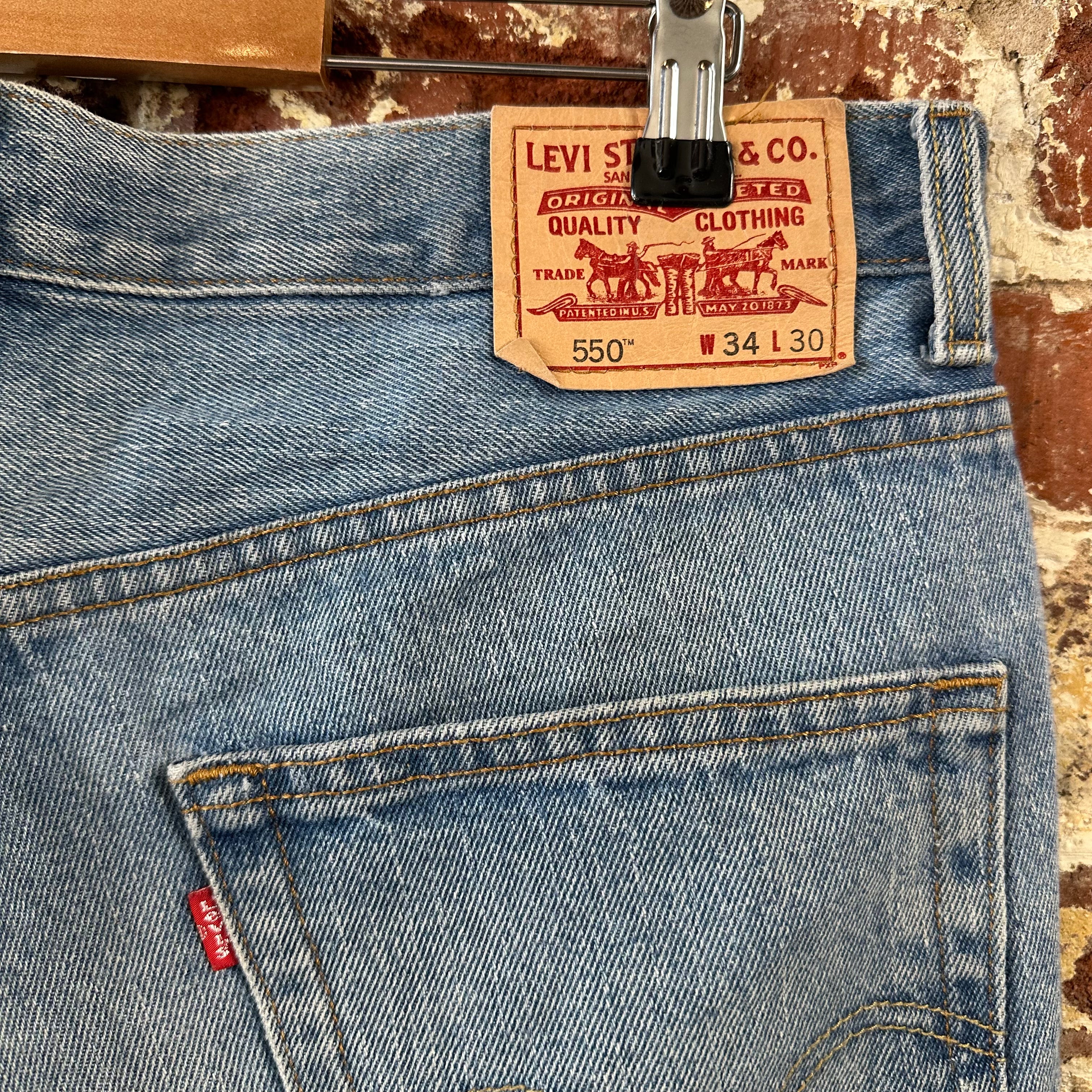 Levi's 550 Jeans Mens 34x30 Blue Cotton Denim Medium wash Relaxed Fit