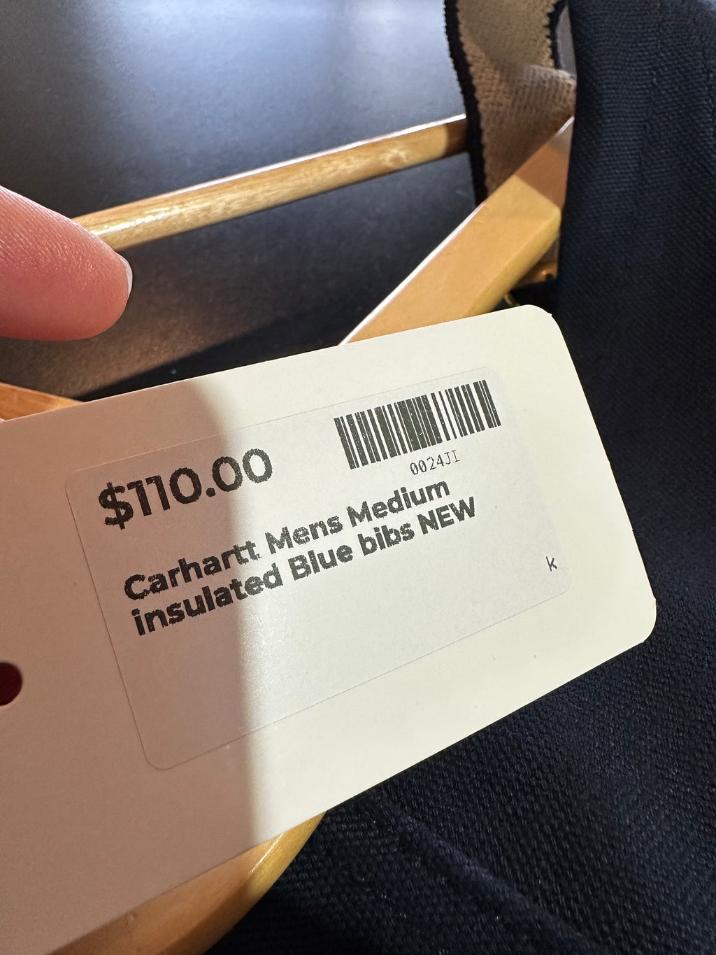 Carhartt Mens Medium Blue Insulated Bibs NEW