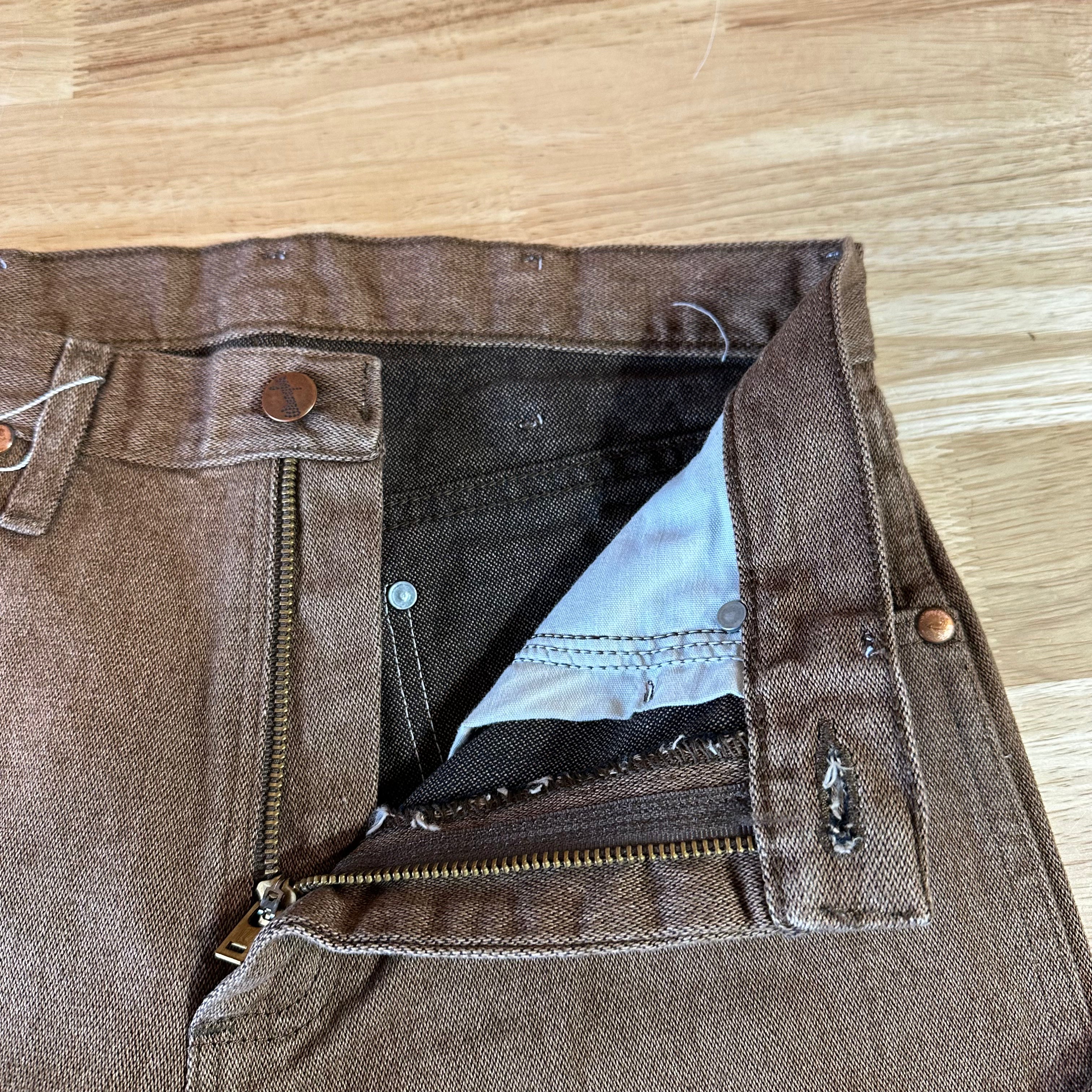Wrangler Mens 28X34 Brown Jeans NEW