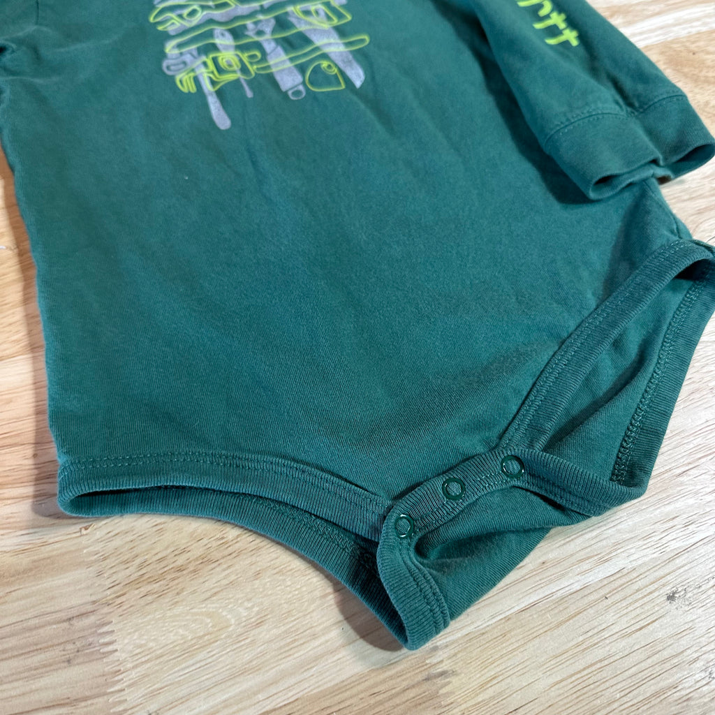 Carhartt Long Sleeve one piece Boys 24M Outdoor Toddler Hunting Green