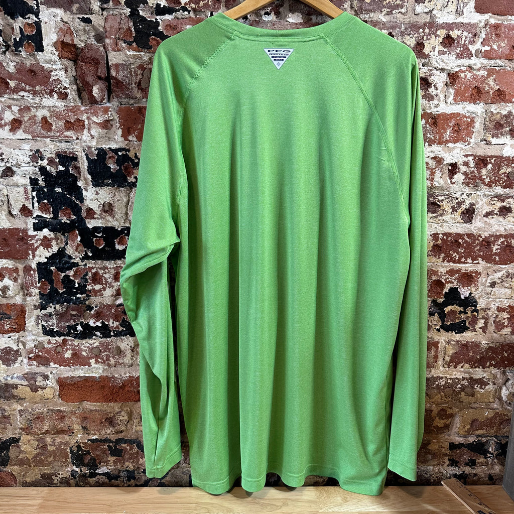 Columbia PFG Mens 2XL tall Green Long Sleeve Shirt