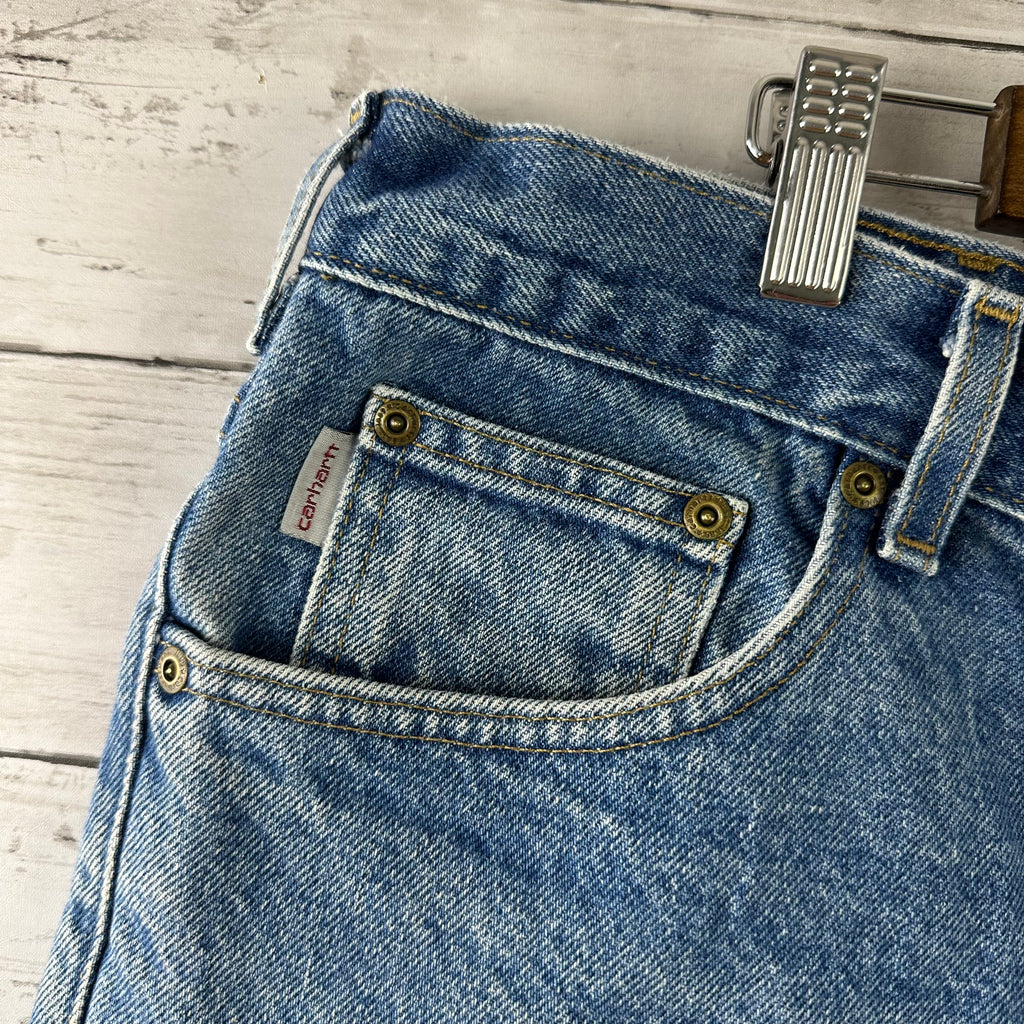 Carhartt Relaxed Fit Mens 44x30 Jeans Workwear Work B17 Denim (measures 42x29)