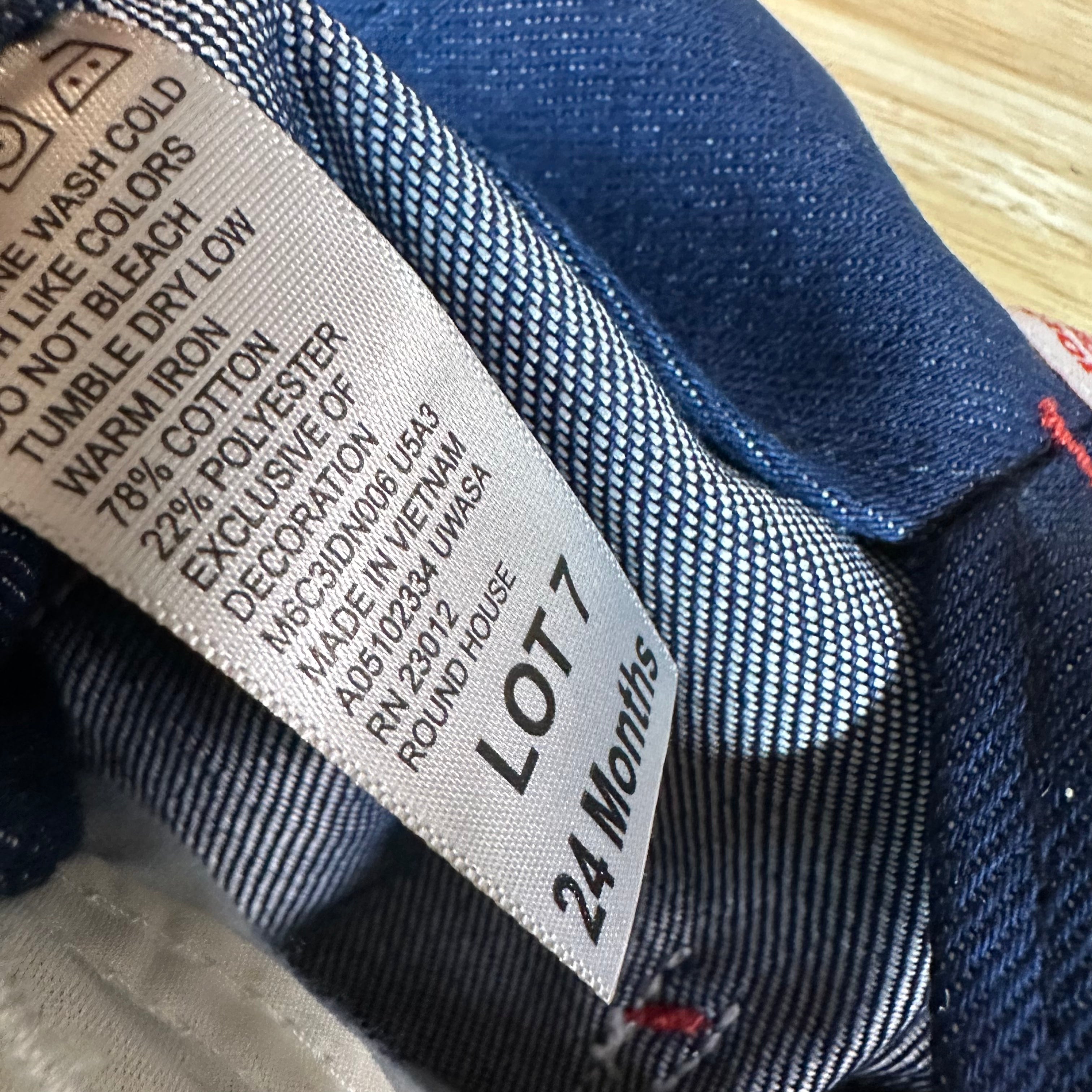 Round House Overalls Blue Jean boys Size 24M Bibs