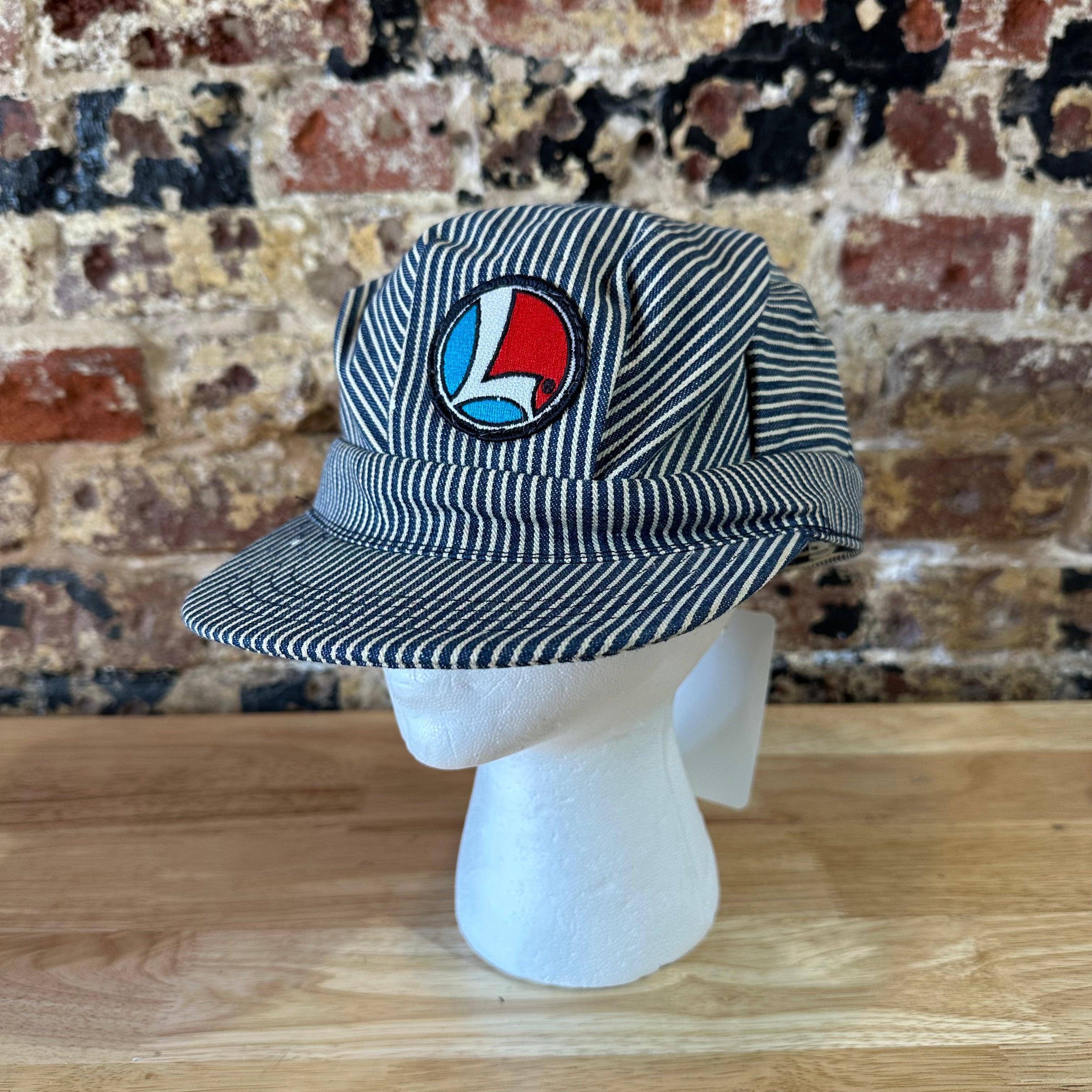 Vintage Classic LIONEL TRAINS HICKORY-STRIPED ENGINEER'S HAT Adult Size