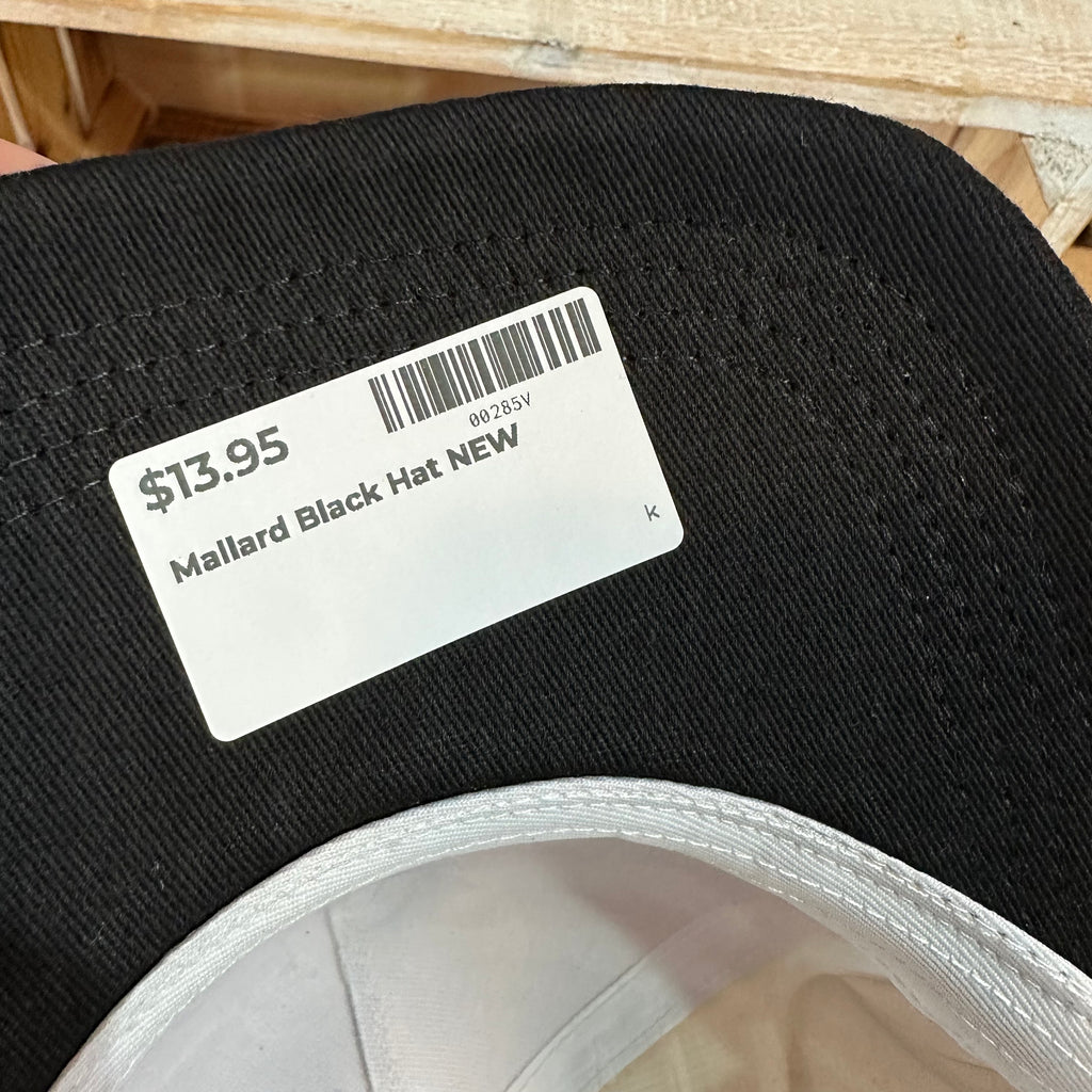 Mallard Hat Black Cream NEW