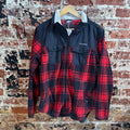 Columbia Womens Large Red Plaid Fleece Jacket