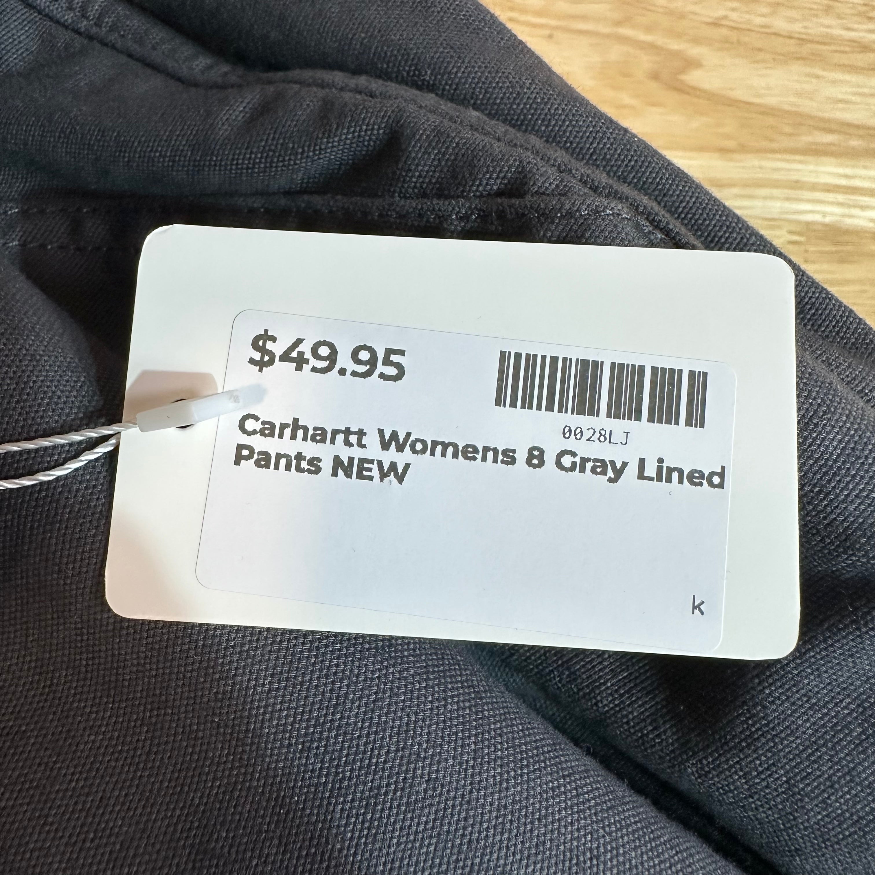 Carhartt Womens 8 Gray Lined Essential Pants NEW