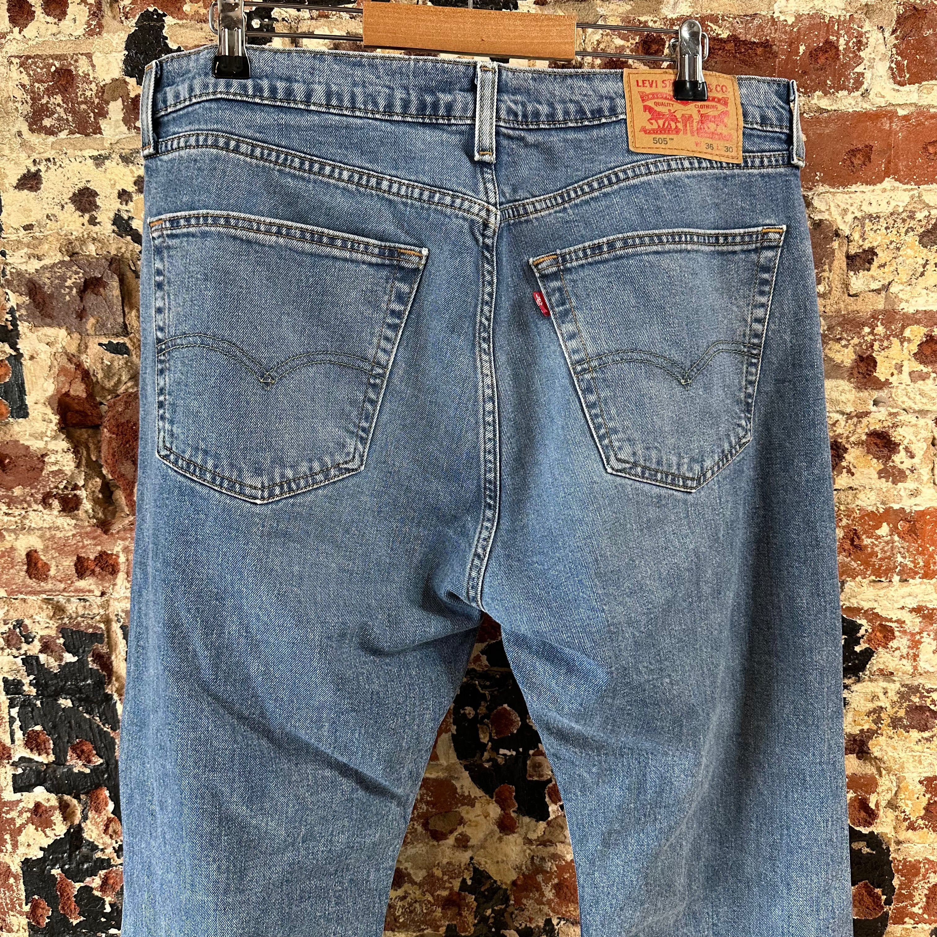 Levi's 505 Mens 36x30 Blue Jeans