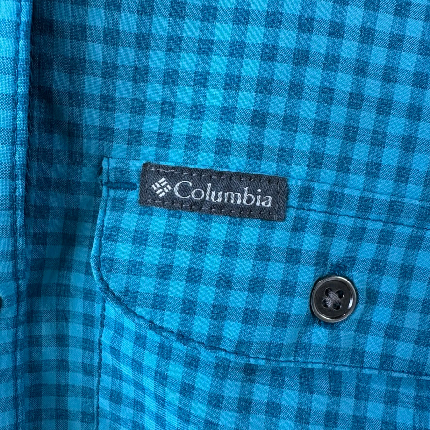 Columbia Womens Medium Long Sleeve Casual Shirt Button Up Blue