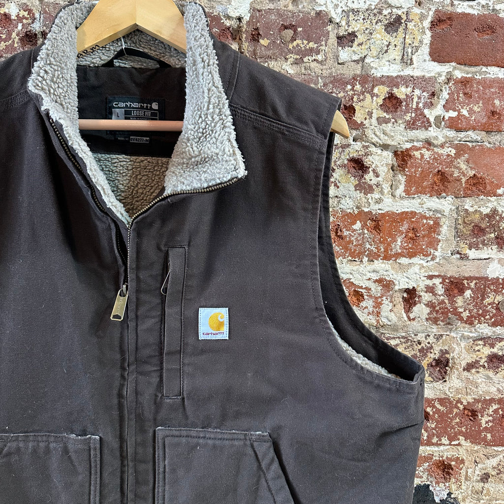 Carhartt Mens Large Brown Sherpa Vest