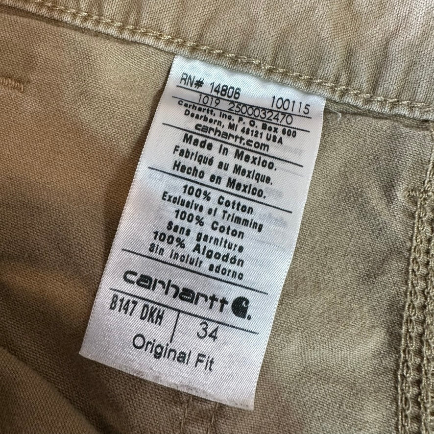 Carhartt B147 Mens 34 Tan Shorts