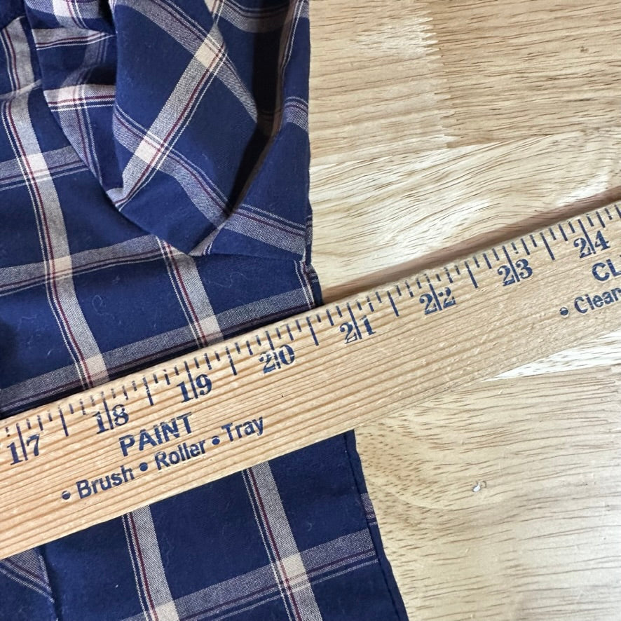 Plains Button Up Shirt Mens Small Western Long Sleeve Blue