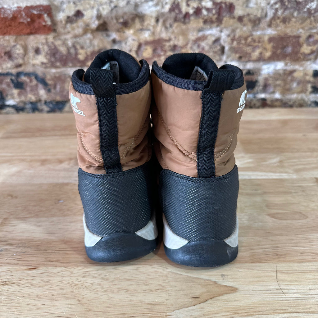 Sorel Whitney II Short Elastic Lace Winter Boots Waterproof Elk Womens 7 Brown