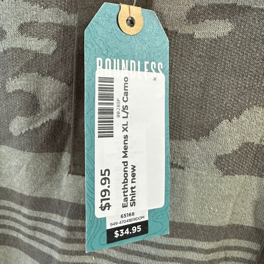 Earthbond Mens XL L/S Camo T-Shirt NEW