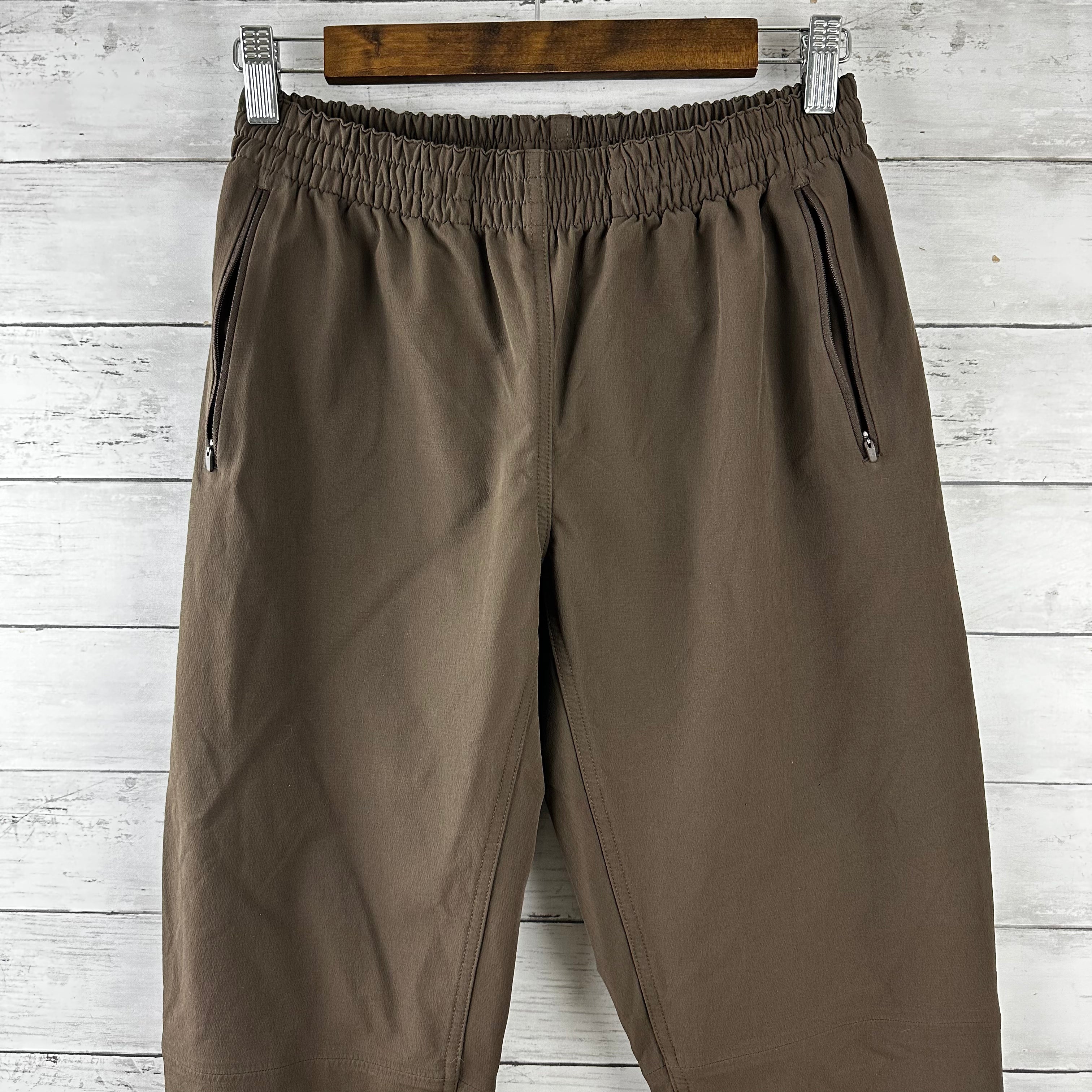 Outdoor Voices Pants Women Small Brown Cropped Elastic Waist Activewear 26x25