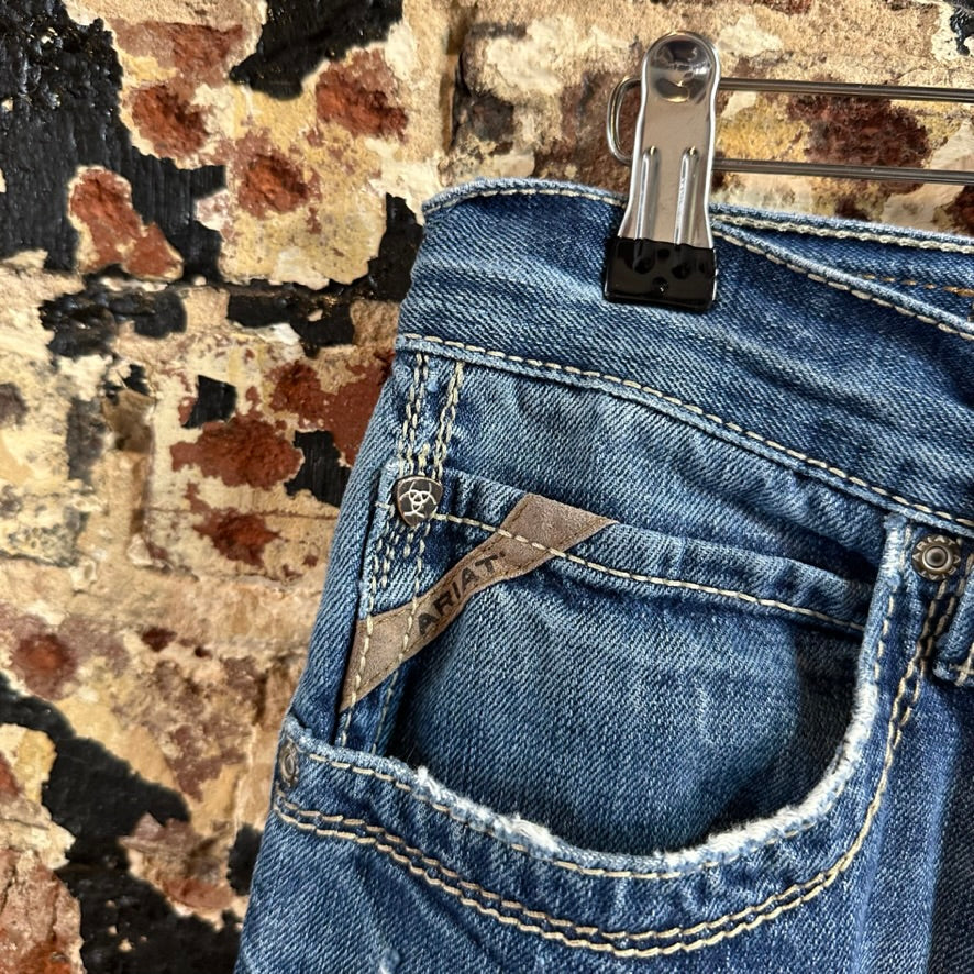 Ariat M5 Straight Blue Jeans Men's 32x34 Western Cowboy