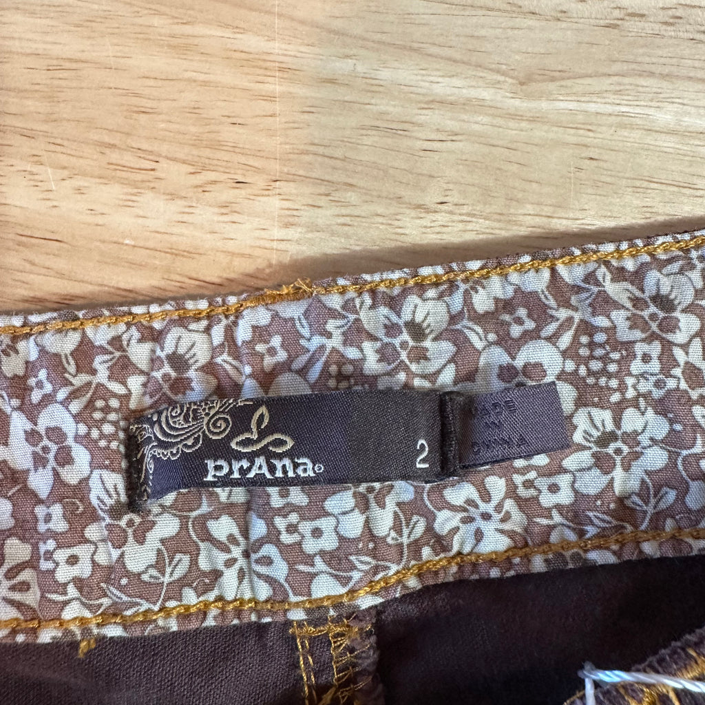 Prana Womens 2 Brown Pants