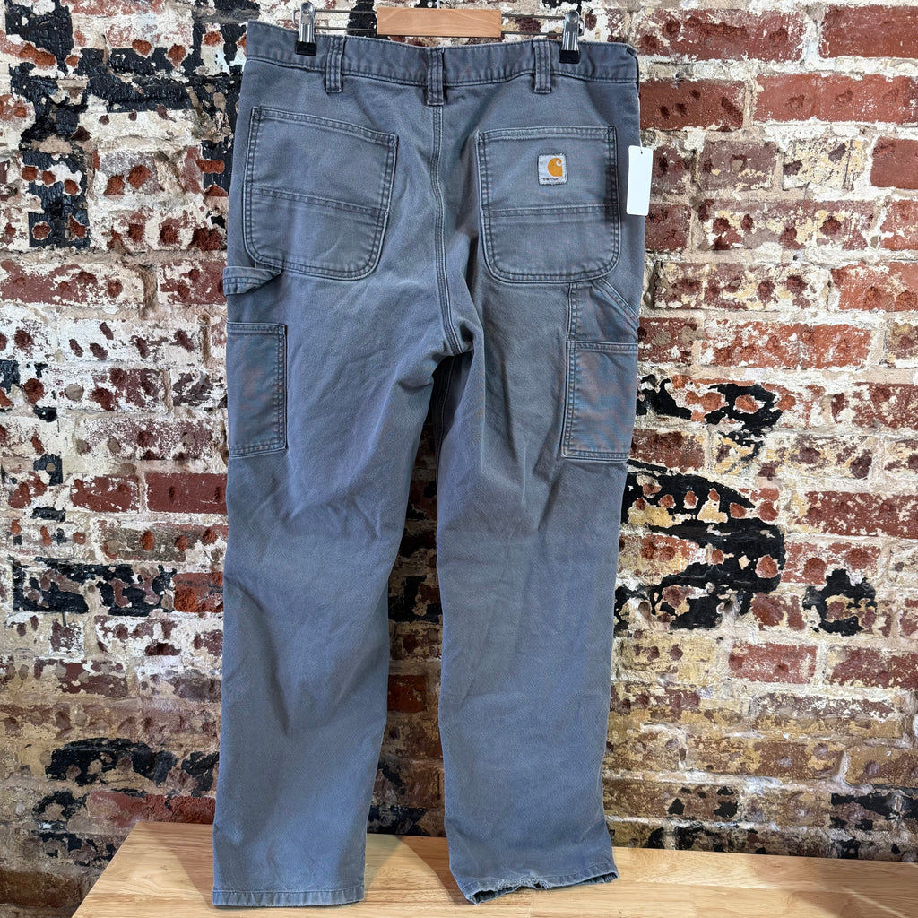 Carhartt Double Knee Gray Pants Mens 36x34