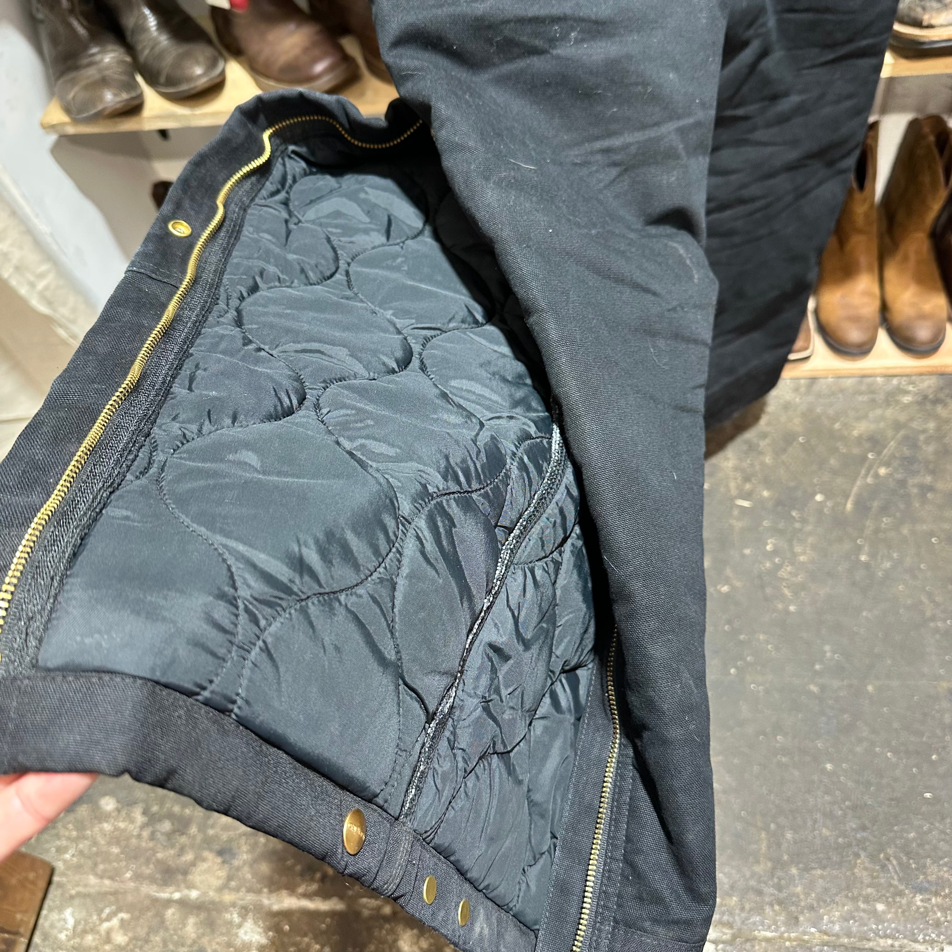 Carhartt Mens Small Black Insulated Bibs