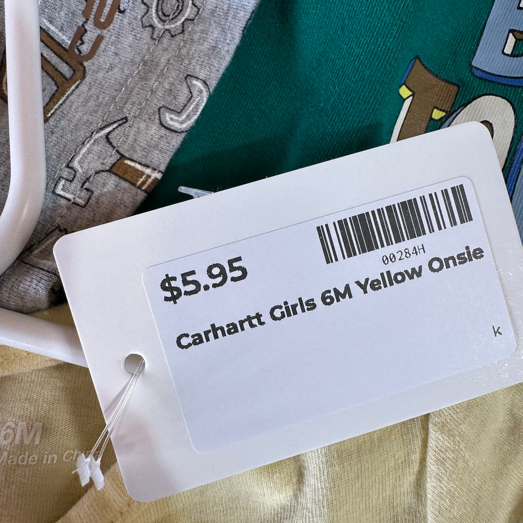 Carhartt Girls 6M Syellow onsie
