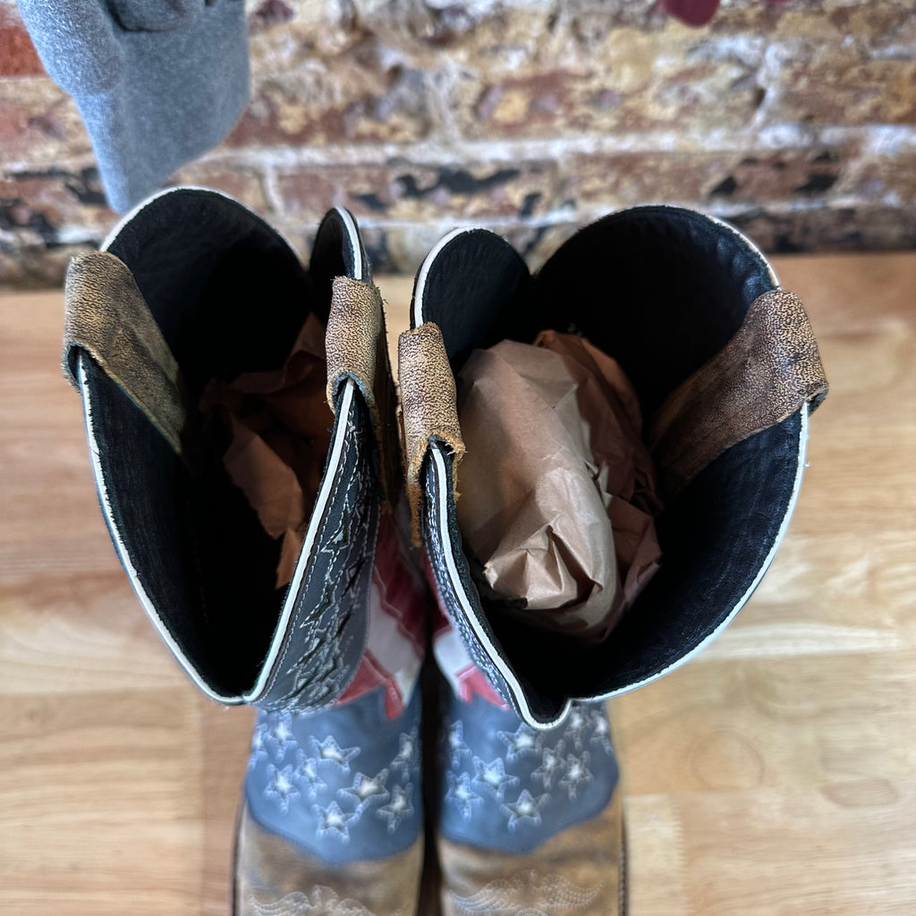 JB Dillion Mens 10D Flag Western Boots