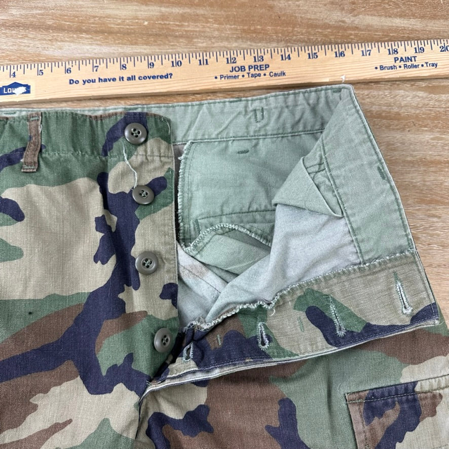 US Army cargo Pants Medium Reg Camo Combat Uniform Hot Weather Trousers 32x30"