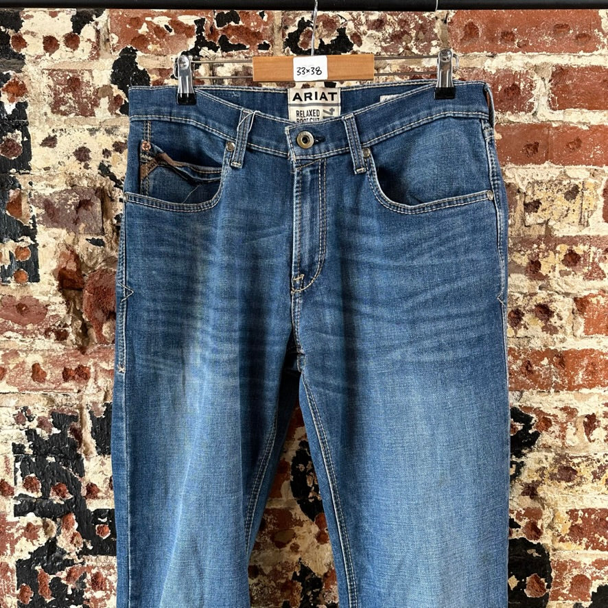 Ariat M4 Mens 33x38 Blue Jeans