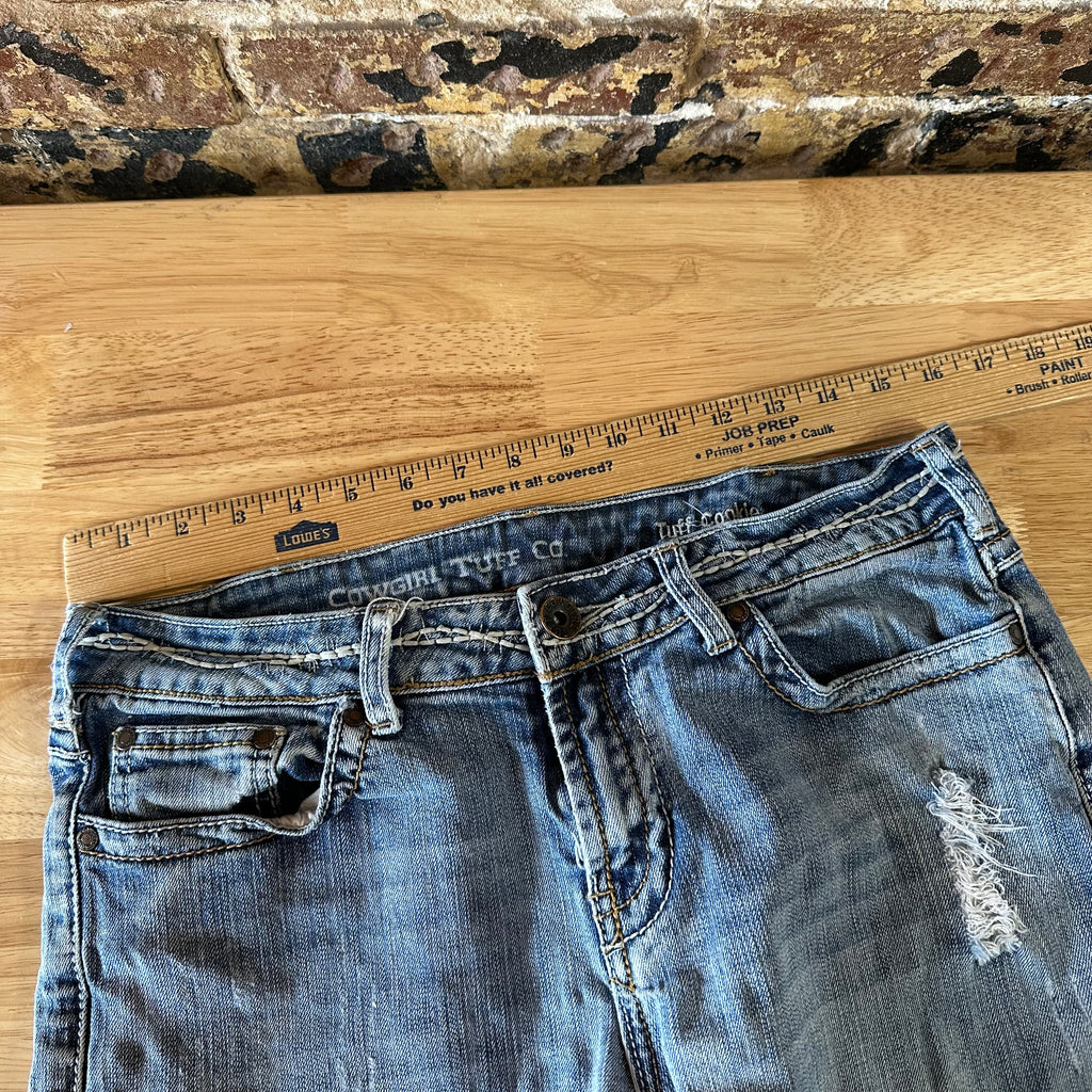 Cowgirl Tuff Cut Off Denim Jean Shorts Womens 31