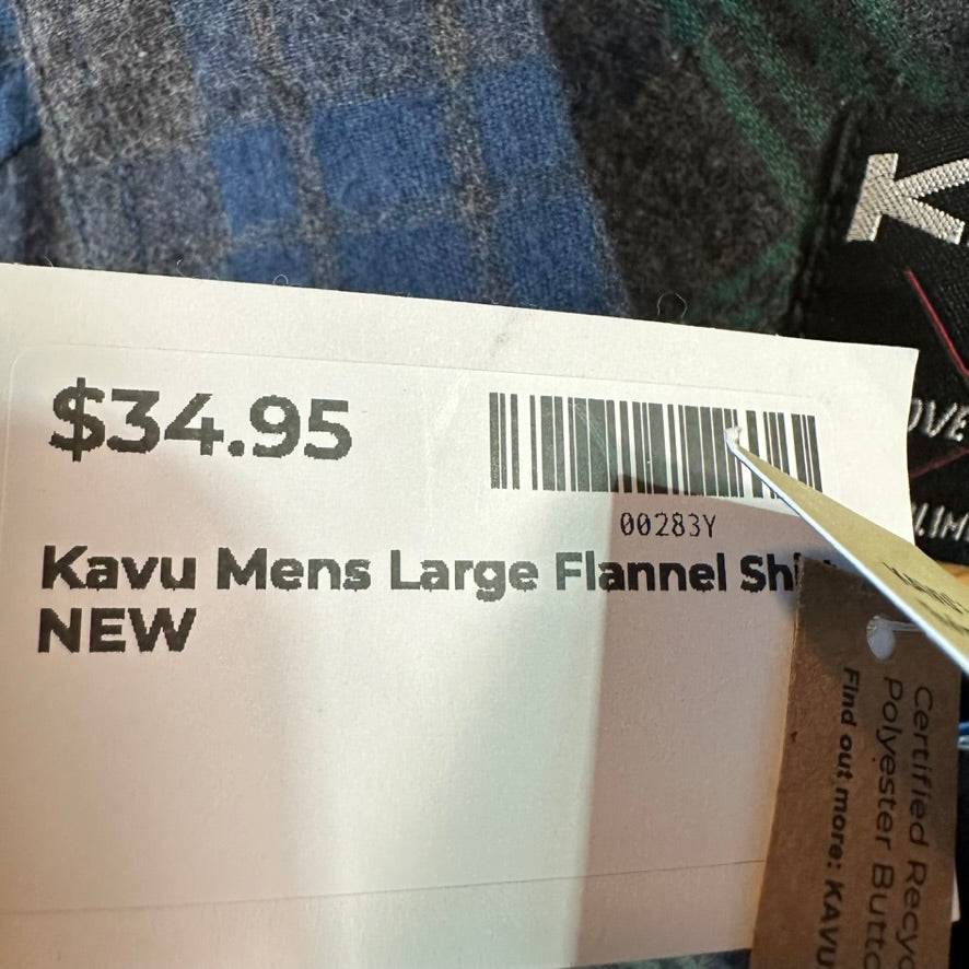 Kavu Men's Large Button Flannel Shirt NEW