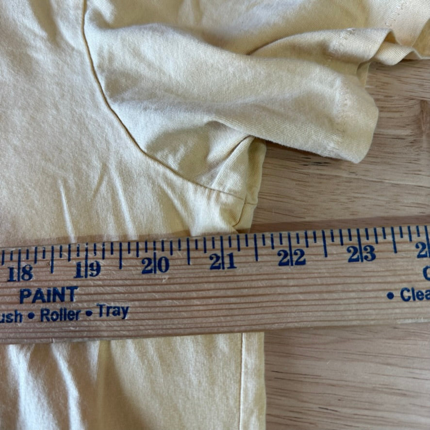 prAna Mens T-Shirt Size XL Yellow Short Sleeve Sunset Sessions So California
