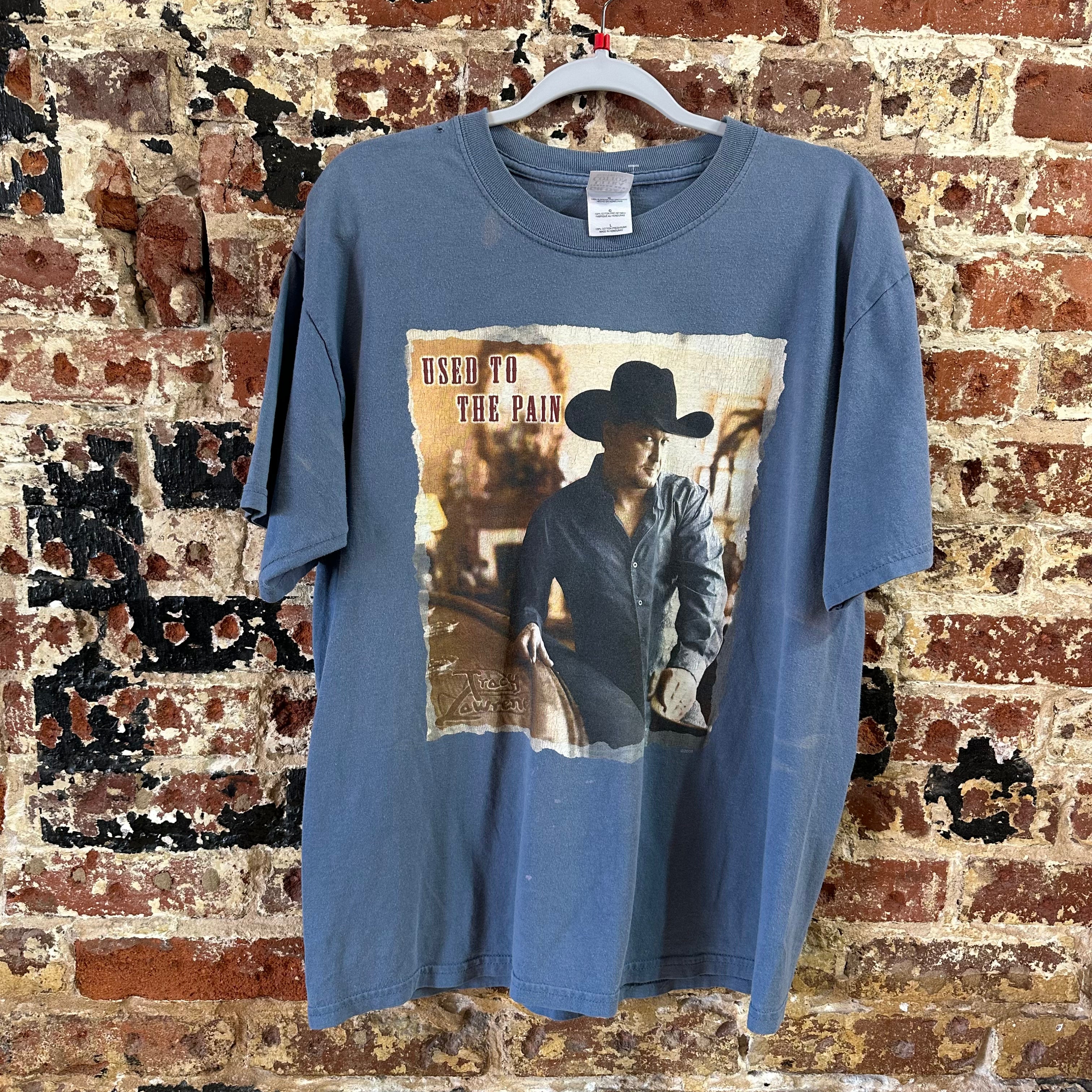 VTG Tracy Lawrence Large Blue S/S T-Shirt