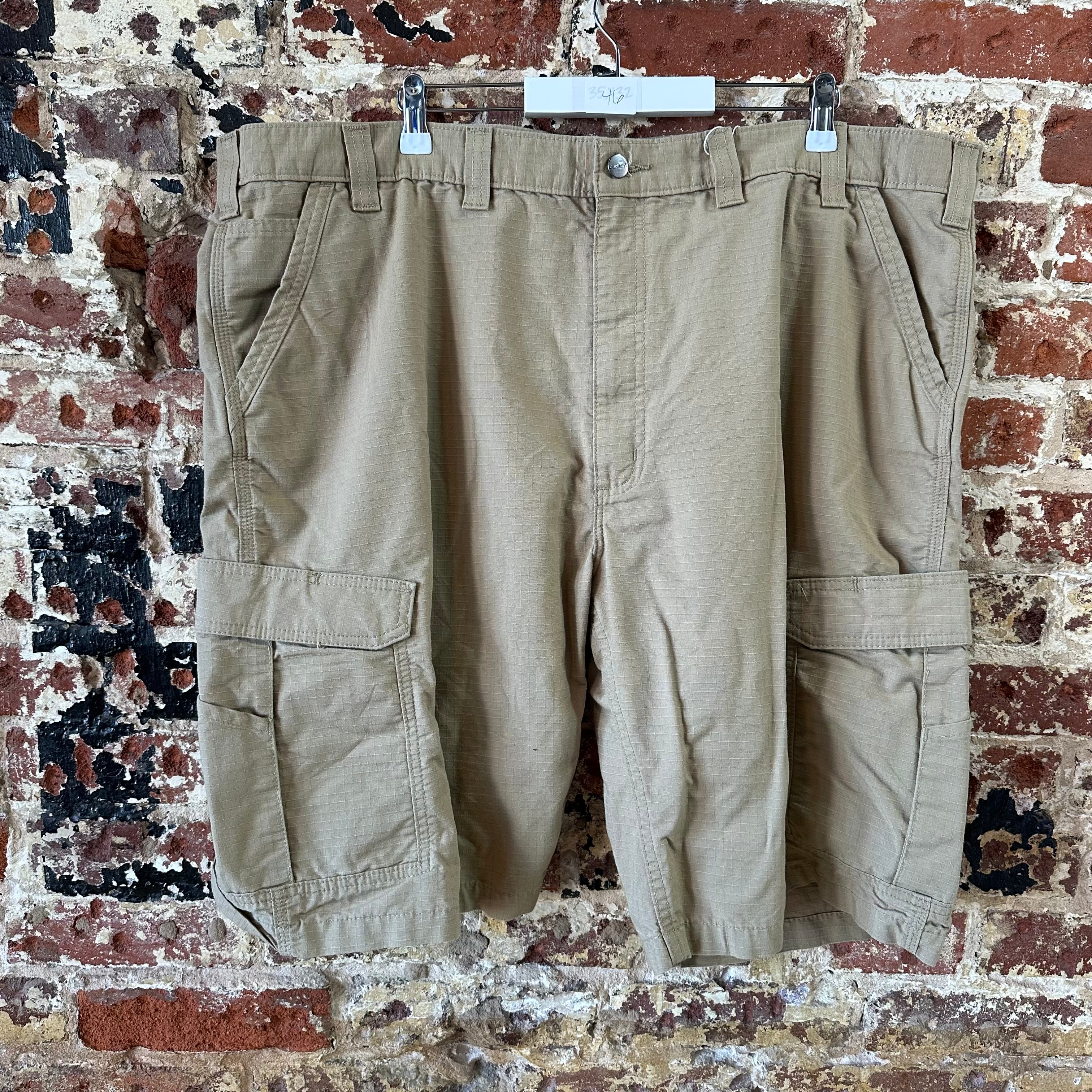 Carhartt Force Ripstop Cargo Shorts Mens 46 Tan Relaxed fit workwear