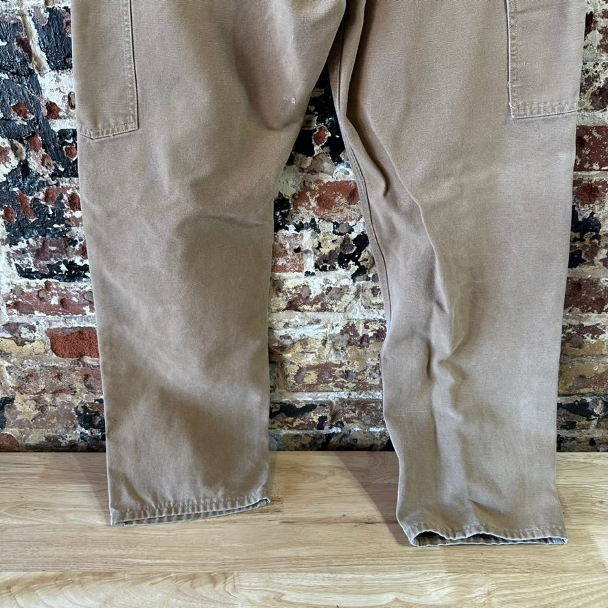 Carhartt Mens 38x32 Brown Double Knee Pants