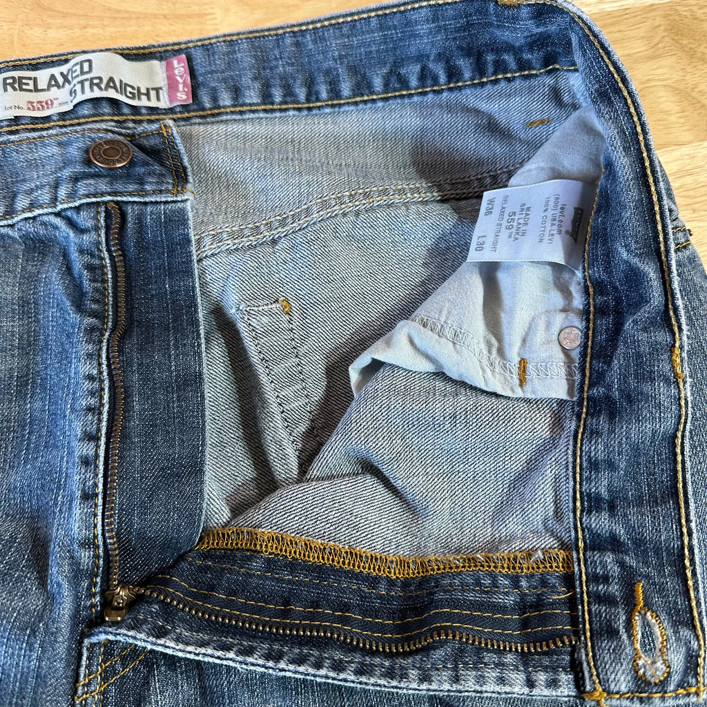 Levi's 559 Mens 36x30 Blue Jeans